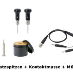 Gann HB 30 mit Einstech- und Einschlag-Elektroden, Kabel, Kontaktmasse und Koffer