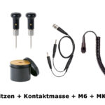 Gann HB 30 mit Einstech- und Einschlag-Elektrode, Aktiv-Elektrode B 50, Kontaktmasse, Kabel und Koffer