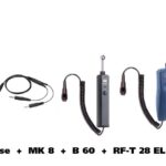 Gann Uni 2 mit Einstech-Elektrode M6 und Aktiv-Elektroden B60 und RF-T 28 EL, sowie Oberflächenfühler IR 40 EL, Koffer und Kabel