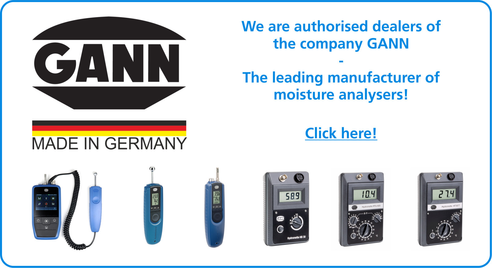 To Gann moisture analysers