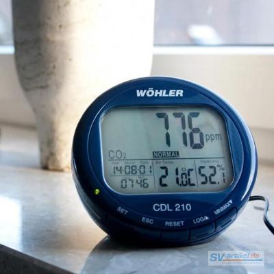 Room air monitor on table