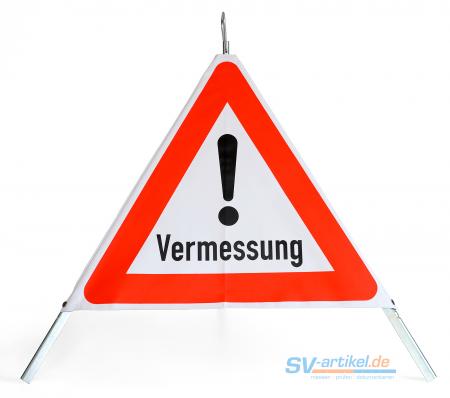 Folding signal with inscription "Vermessung"