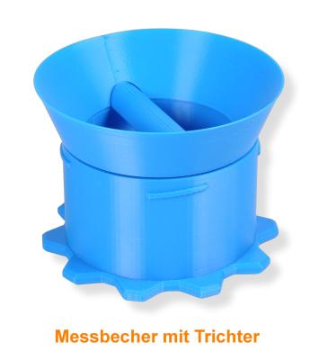 KRL-Messbecher mit Trichter