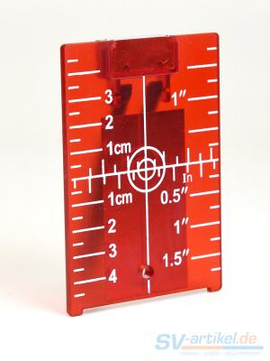 Target disc for red and green laser rangefinders