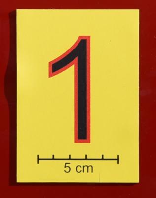 Magnetschild mit Nummer