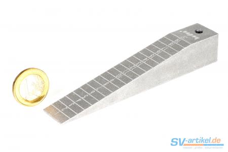 Aluminium Measuring Wedge 20 mm with Euro Coin