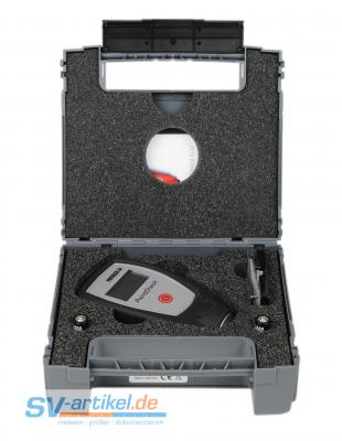 Coating thickness gauge from Phynix in a case