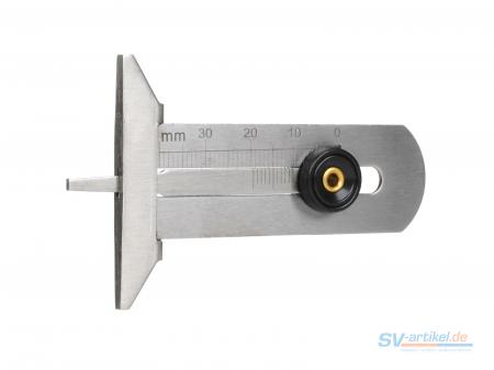 Tyre tread gauge stainless steel lateral