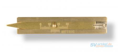 Brass tread depth gauge