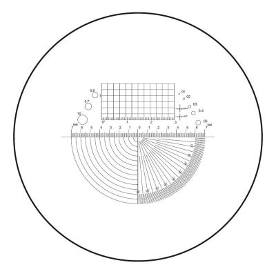 Scale 8 for crack magnifier