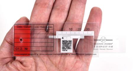 Saugnac Rissmonitor G1.2 transparent in der Hand