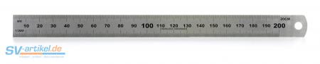 Steel ruler 20 cm complete