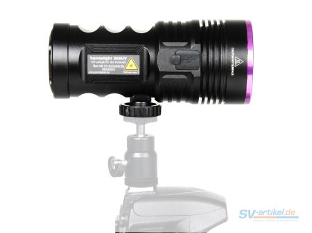 UV-Lampe mit 445 nm auf Kamera