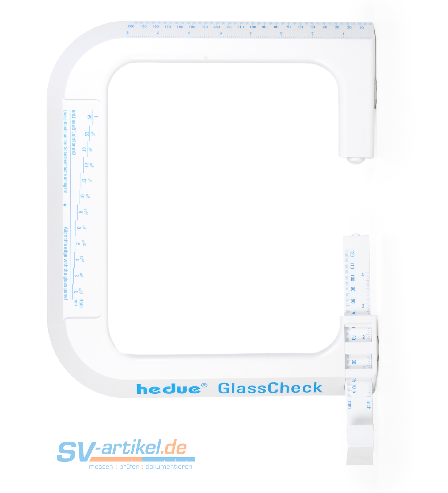 GLAS-O-METER GlasCheck Glasdickenmesser  Glasstärkenmesser Fensterglas-Meßkluppe 