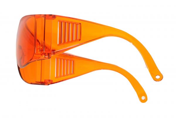 orangene Filterbrille seitlich