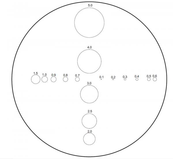 Scale 4 for crack magnifier