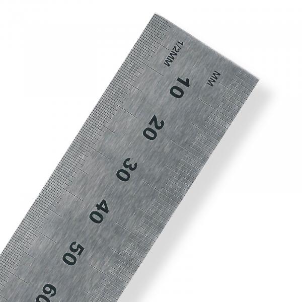 Steel ruler front edge